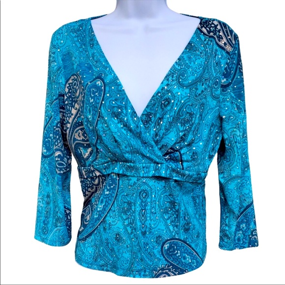 INC International Concepts Tops - Turquoise Top L